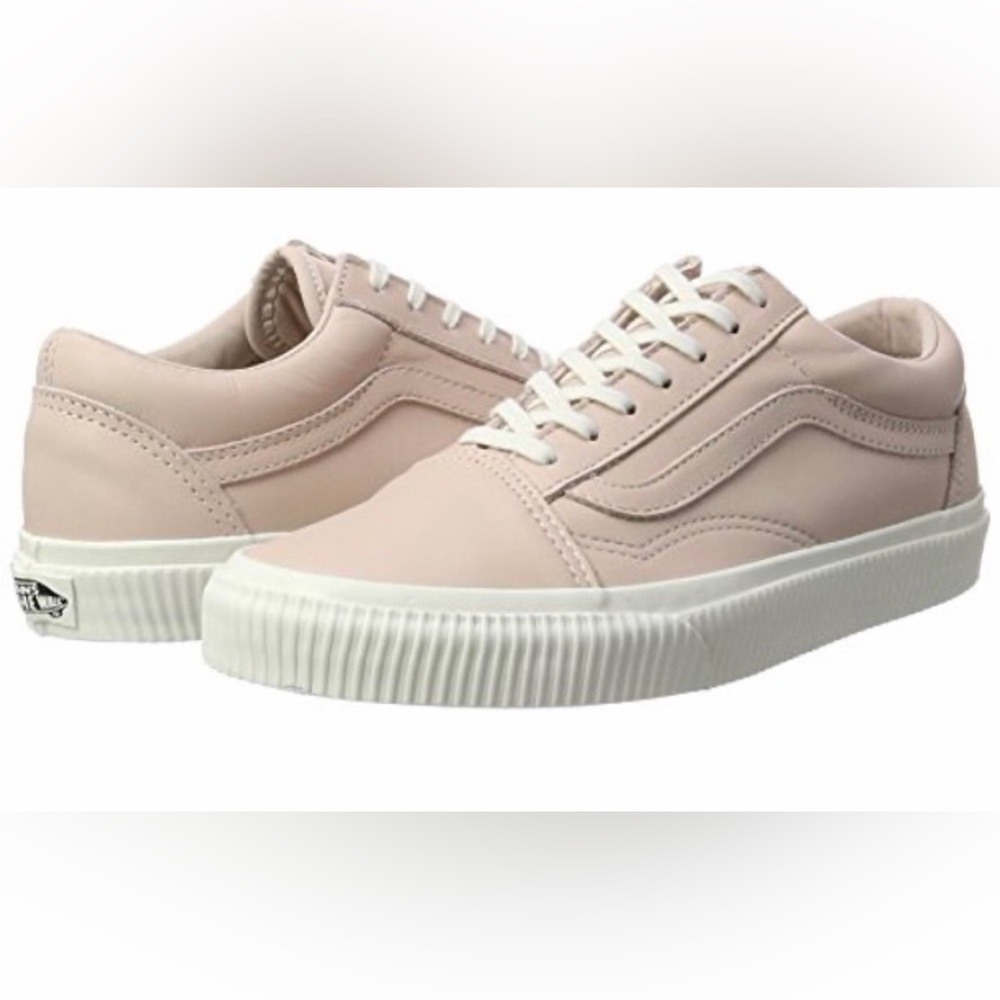 Vans Old Skool embossed sidewall in sepia rose snkrs 100% lthr SZ 5.5 Barbiecore